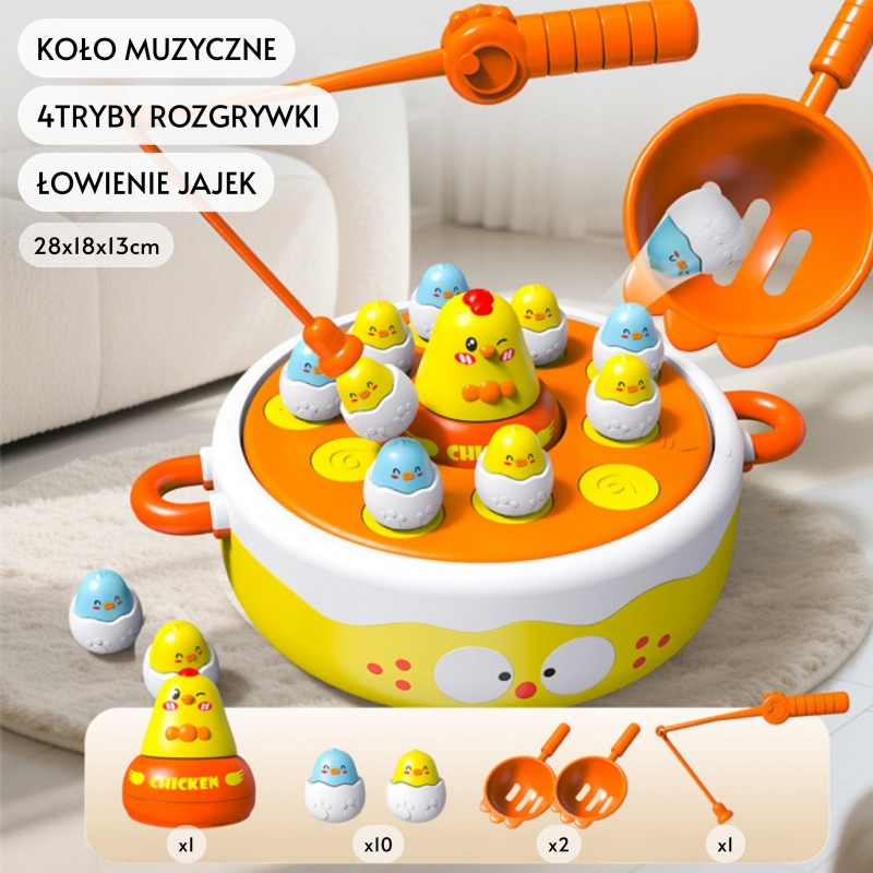 WOOPIE arkadinis žaidimas gaudyti viščiukus 4in1 katapulta