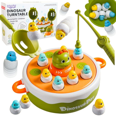 WOOPIE arkadinis žaidimas dinozaurų žvejyba 4in1 katapulta WOOPIE arkadinis žaidimas dinozaurų žvejyba 4in1 katapulta