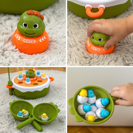 WOOPIE arkadinis žaidimas dinozaurų žvejyba 4in1 katapulta WOOPIE arkadinis žaidimas dinozaurų žvejyba 4in1 katapulta