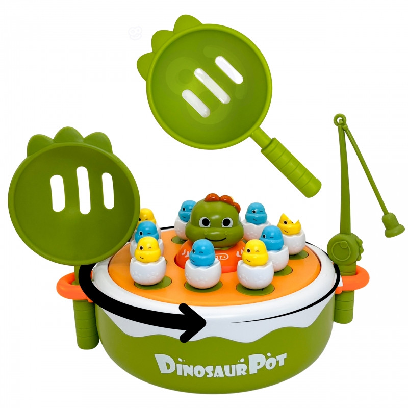 WOOPIE arkadinis žaidimas dinozaurų žvejyba 4in1 katapulta