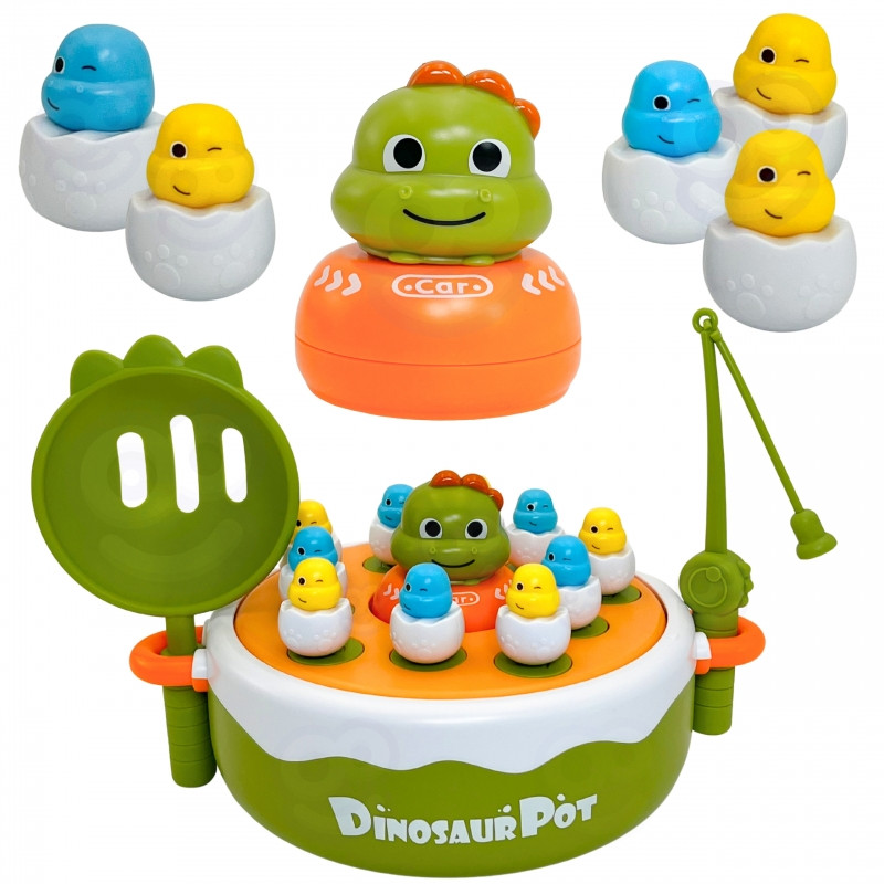 WOOPIE arkadinis žaidimas dinozaurų žvejyba 4in1 katapulta