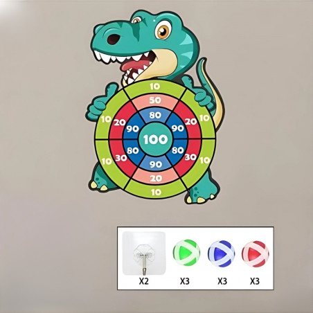 WOOPIE Velcro Darts Arcade Game 2in1 Set: Shield + Dino Bow Launcher