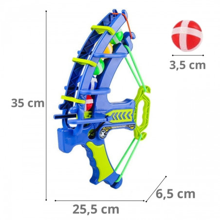 WOOPIE Velcro Darts Arcade Game 2in1 Set: Shield + Dino Bow Launcher
