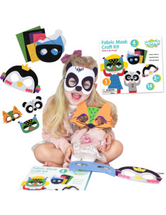 WOOPIE ART&FUN Creative Kit Veltinio kaukės Do It Yourself 4 vnt.