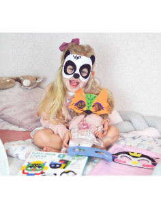 WOOPIE ART&FUN Creative Kit Veltinio kaukės Do It Yourself 4 vnt. 2