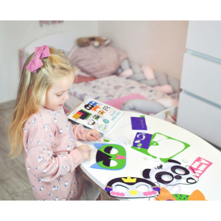 WOOPIE ART&FUN Creative Kit Veltinio kaukės Do It Yourself 4 vnt.