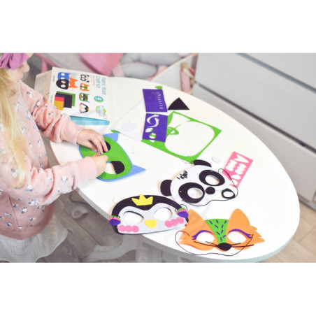 WOOPIE ART&FUN Creative Kit Veltinio kaukės Do It Yourself 4 vnt.