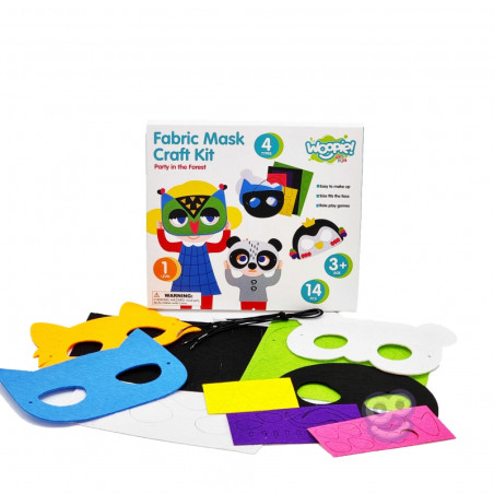 WOOPIE ART&FUN Creative Kit Veltinio kaukės Do It Yourself 4 vnt.