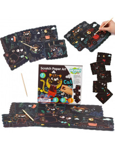 WOOPIE ART&FUN Набор для творчества скретч-картинками для детей 7 предметов.