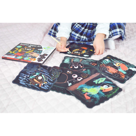 WOOPIE ART&FUN Набор для творчества скретч-картинками для детей 7 предметов.