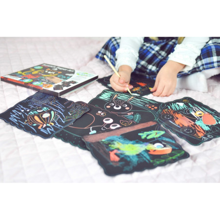 WOOPIE ART&FUN Набор для творчества скретч-картинками для детей 7 предметов.