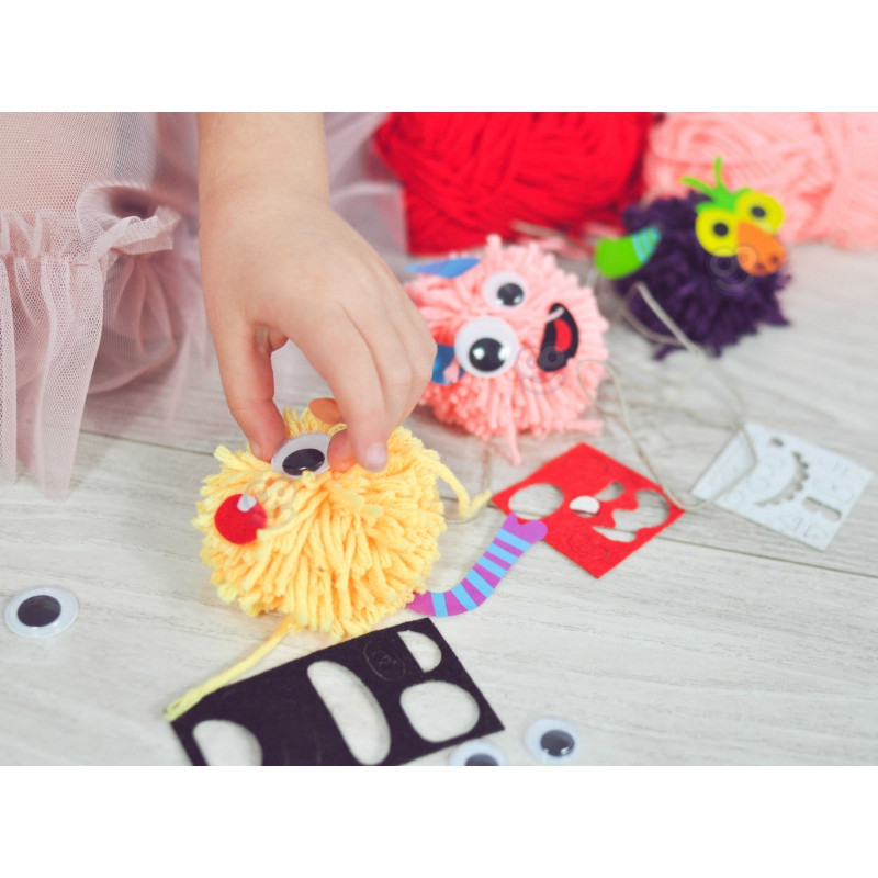 WOOPIE ART&FUN Sukurkite Monster Pom Monster kūrybinį rinkinį