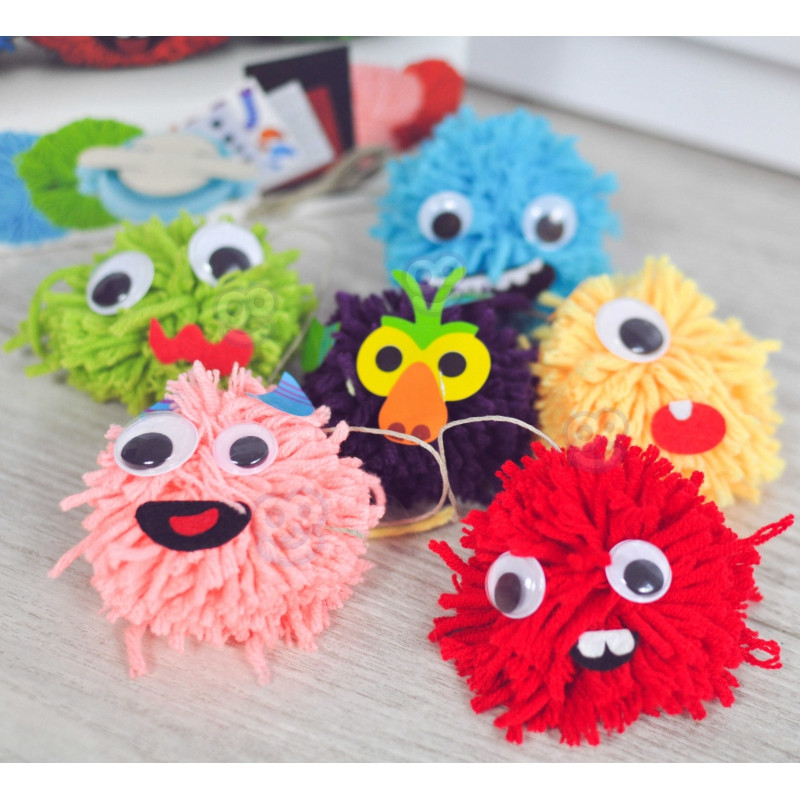 WOOPIE ART&FUN Sukurkite Monster Pom Monster kūrybinį rinkinį