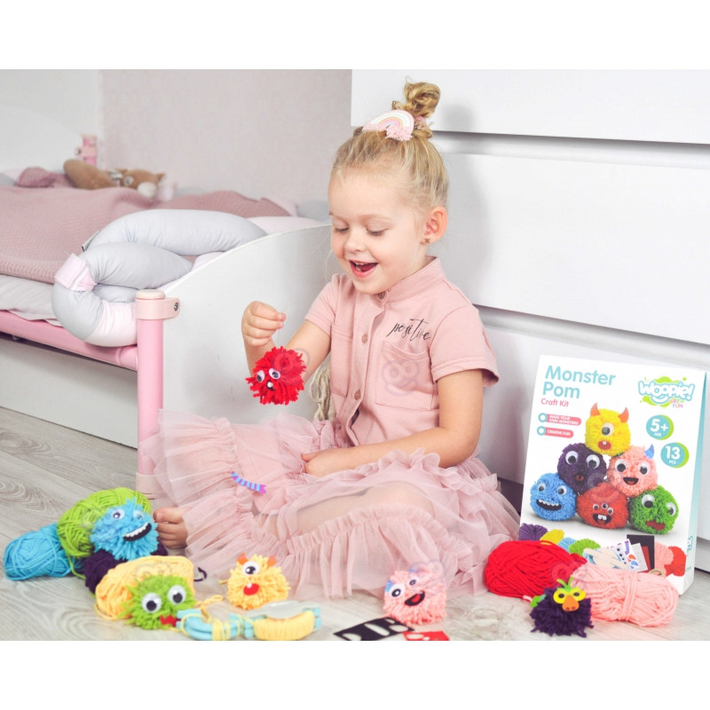 WOOPIE ART&FUN Sukurkite Monster Pom Monster kūrybinį rinkinį