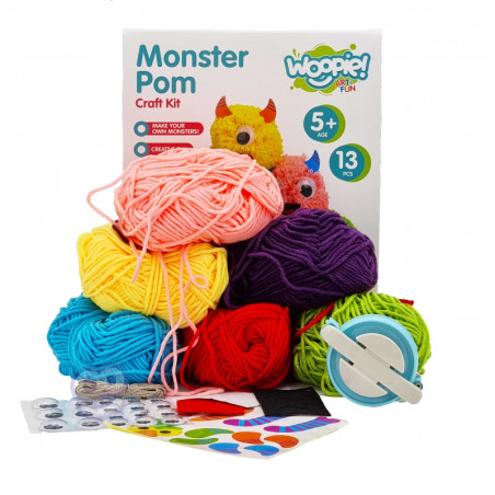 WOOPIE ART&FUN Sukurkite Monster Pom Monster kūrybinį rinkinį WOOPIE ART&FUN Sukurkite Monster Pom Monster kūrybinį rinkinį