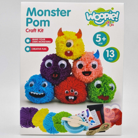 WOOPIE ART&FUN Sukurkite Monster Pom Monster kūrybinį rinkinį WOOPIE ART&FUN Sukurkite Monster Pom Monster kūrybinį rinkinį