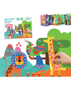 WOOPIE ART&FUN Lipdukų rinkinys Match Shapes and Colors Gyvūnų lipdukas 504 vnt.