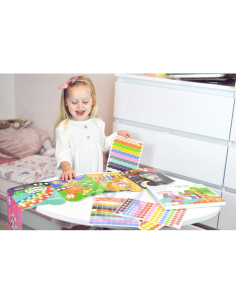 WOOPIE ART&FUN Lipdukų rinkinys Match Shapes and Colors Gyvūnų lipdukas 504 vnt. 2