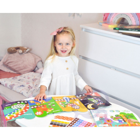 Набор наклеек WOOPIE ART&FUN Сопоставьте формы и цвета, наклейки с животными 504 шт.