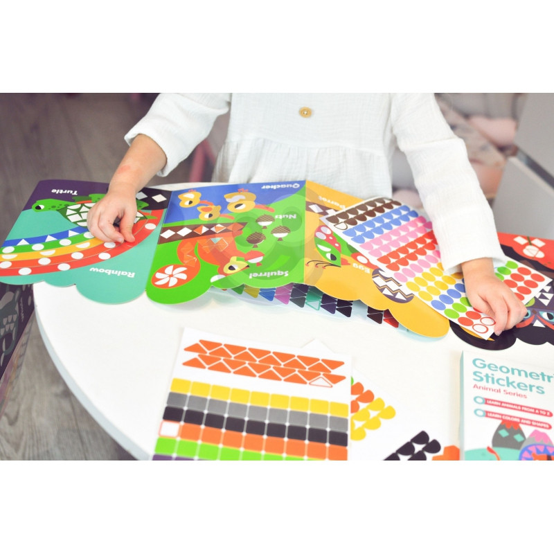 WOOPIE ART&FUN Lipdukų rinkinys Match Shapes and Colors Gyvūnų lipdukas 504 vnt.