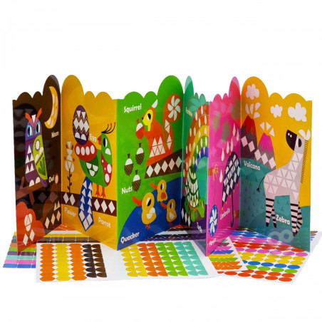 Набор наклеек WOOPIE ART&FUN Сопоставьте формы и цвета, наклейки с животными 504 шт.