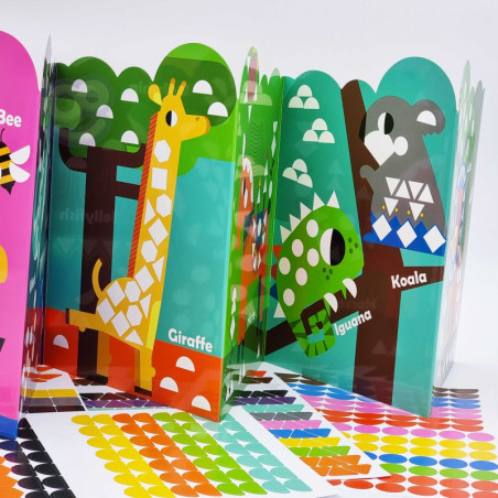 Набор наклеек WOOPIE ART&FUN Сопоставьте формы и цвета, наклейки с животными 504 шт.