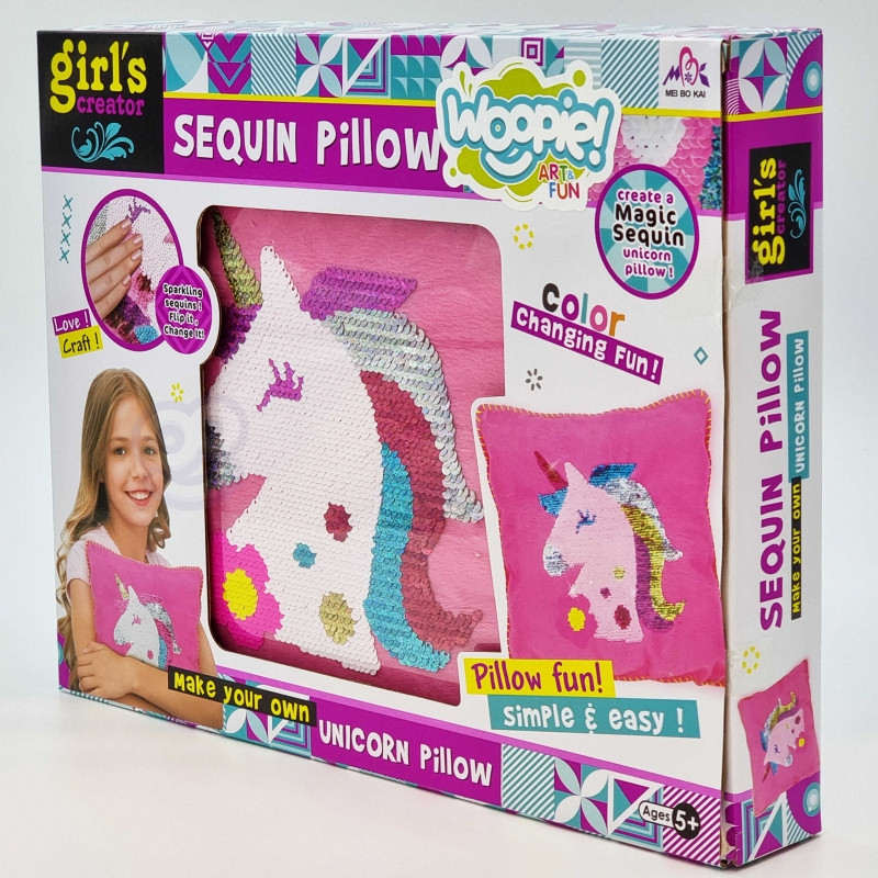 WOOPIE ART&FUN kūrybinis rinkinys vienaragio pagalvėlė