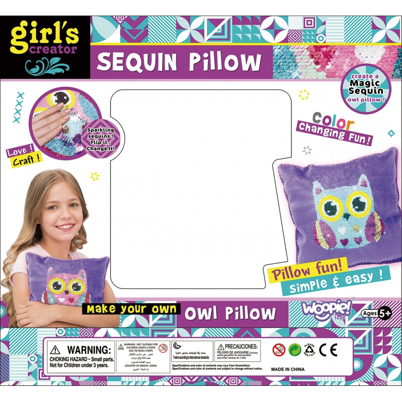 WOOPIE ART&FUN kūrybinis rinkinys pagalvė pelėdų dekoravimui
