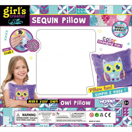 WOOPIE ART&FUN kūrybinis rinkinys pagalvė pelėdų dekoravimui WOOPIE ART&FUN kūrybinis rinkinys pagalvė pelėdų dekoravimui