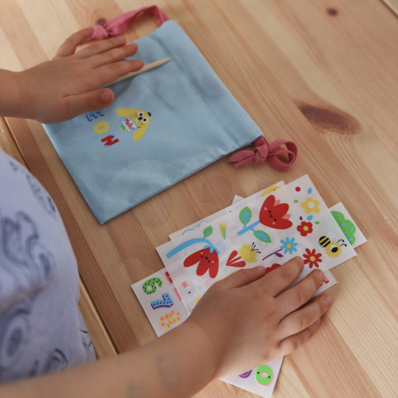 WOOPIE ART&FUN kūrybinis rinkinys Pasigaminkite rankinės dekoravimo maišelį Kūdikio vardas "pasidaryk pats"