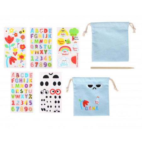 WOOPIE ART&FUN kūrybinis rinkinys Pasigaminkite rankinės dekoravimo maišelį Kūdikio vardas "pasidaryk pats" WOOPIE ART&FUN kūrybinis rinkinys Pasigaminkite rankinės dekoravimo maišelį Kūdikio vardas "pasidaryk pats"