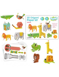 WOOPIE ART & FUN Origami 3D "pasidaryk pats" kūrybinis rinkinys 10 naminių gyvūnėlių