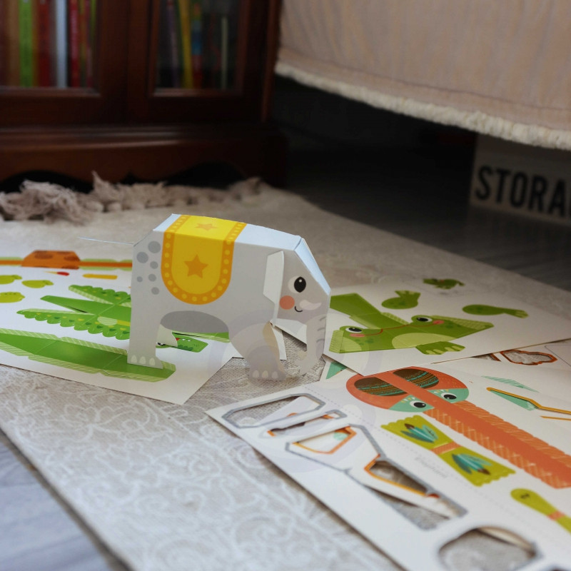 WOOPIE ART & FUN Origami 3D "pasidaryk pats" kūrybinis rinkinys 10 naminių gyvūnėlių