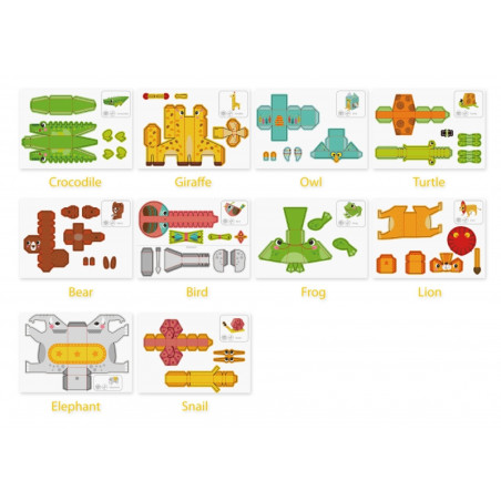 WOOPIE ART&FUN DIY 3D Origami Creative Kit 10 Animals