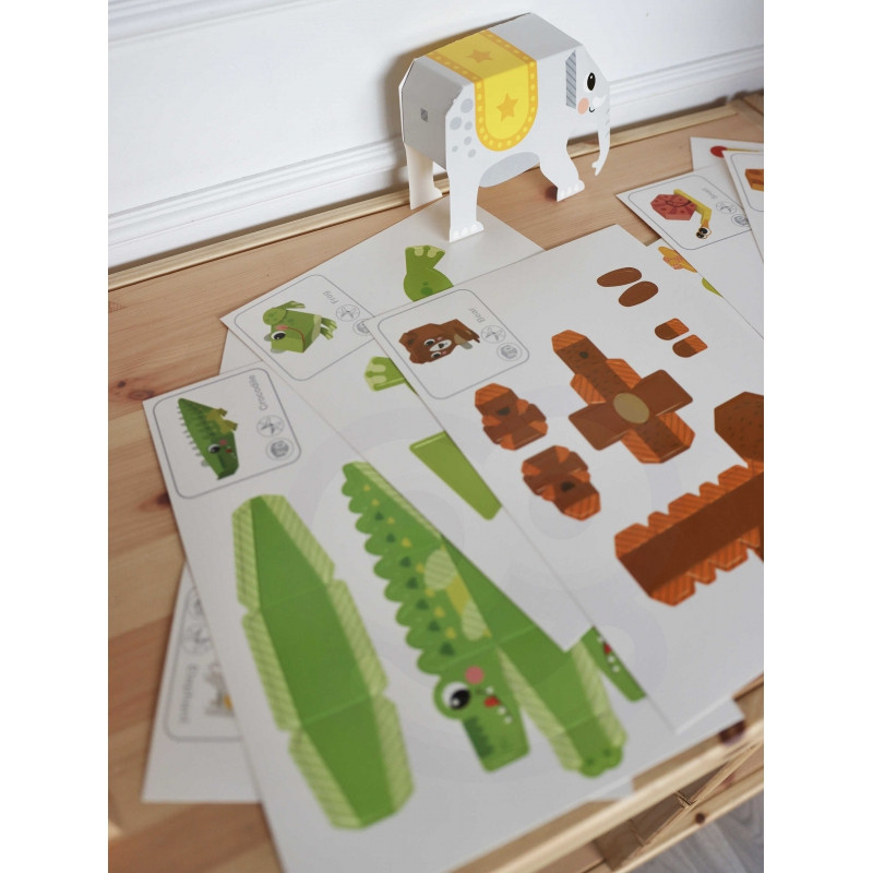 WOOPIE ART&FUN Набор для творчества «Сделай сам» 3D-оригами: 10 животных