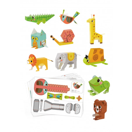 WOOPIE ART & FUN Origami 3D "pasidaryk pats" kūrybinis rinkinys 10 naminių gyvūnėlių WOOPIE ART & FUN Origami 3D "pasidaryk pats" kūrybinis rinkinys 10 naminių gyvūnėlių