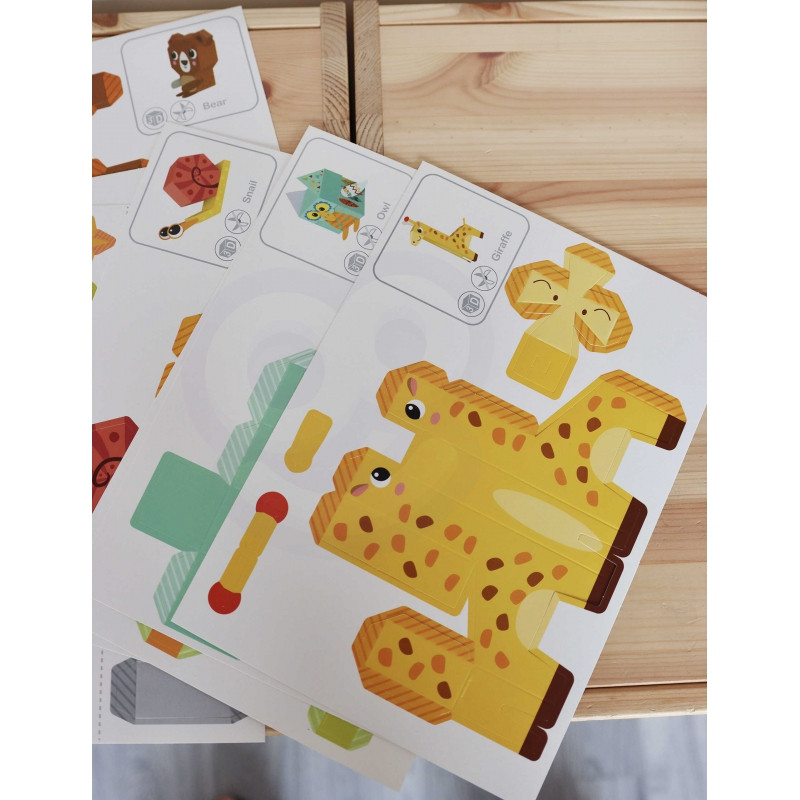 WOOPIE ART&FUN Набор для творчества «Сделай сам» 3D-оригами: 10 животных