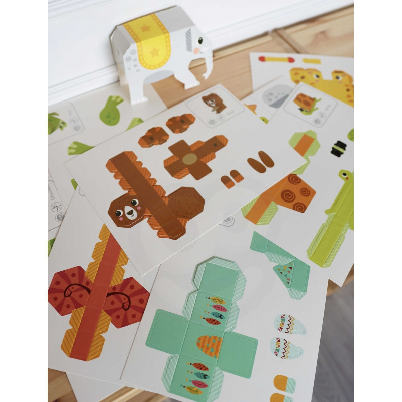 WOOPIE ART&FUN Набор для творчества «Сделай сам» 3D-оригами: 10 животных