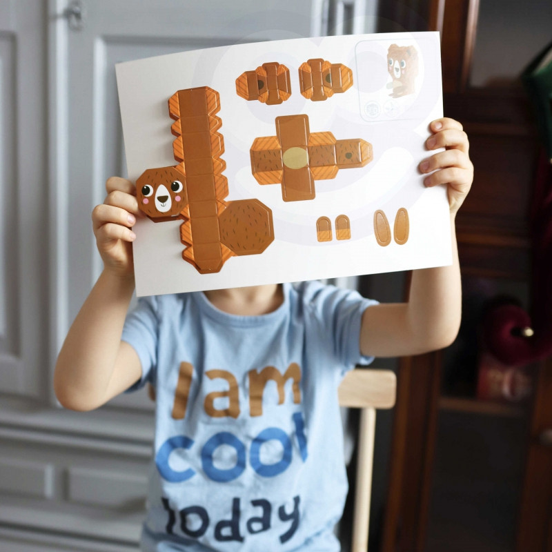 WOOPIE ART & FUN Origami 3D "pasidaryk pats" kūrybinis rinkinys 10 naminių gyvūnėlių
