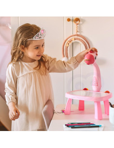 WOOPIE piešimo lentos projektorius rožinė žirafa + žymekliai 2