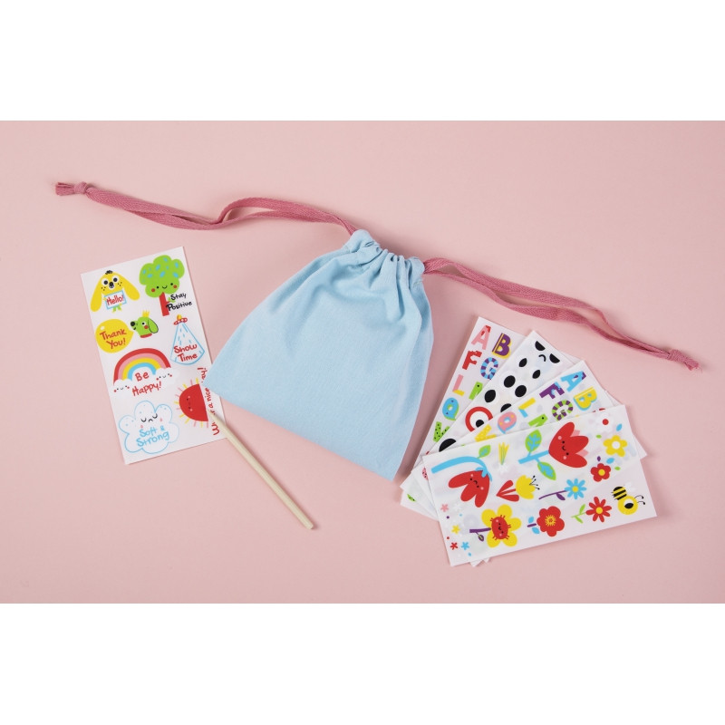 WOOPIE ART&FUN Kūrybinis magijos maišelių rinkinys + dekoravimo lipdukai daugiau nei 109 vnt. (RINKINYS IŠ 10 VNT.)