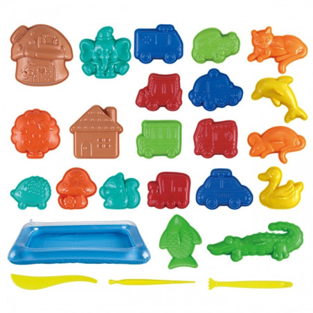 WOOPIE Piasek Kinetyczny 0,8 kg Zestaw w Koszyku z Foremkami + / WOOPIE Piasek Kinetyczny 0,8 kg Zestaw w Koszyku z Foremkami + /