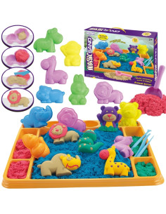 Кинетический песок WOOPIE 1,2 кг XL ZOO Стол с набором формочек