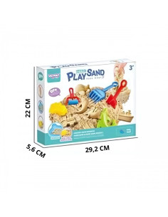 WOOPIE kinetinio smėlio 0,5 kg komplekto stalas su formelėmis 2