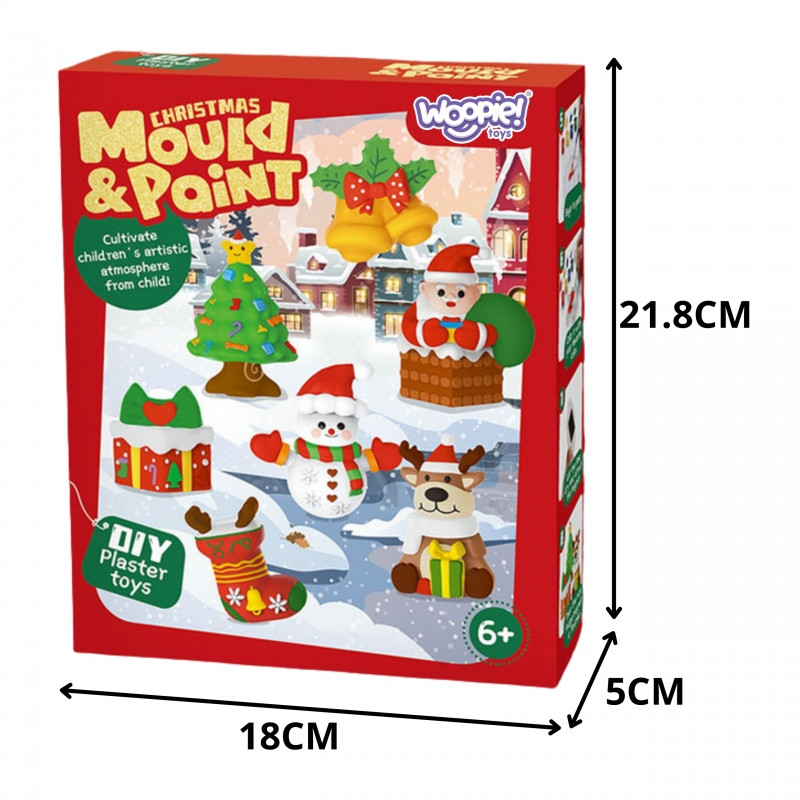 Набор для рисования WOOPIE DIY: создание гипсовых фигурок и покраска — рождественский набор