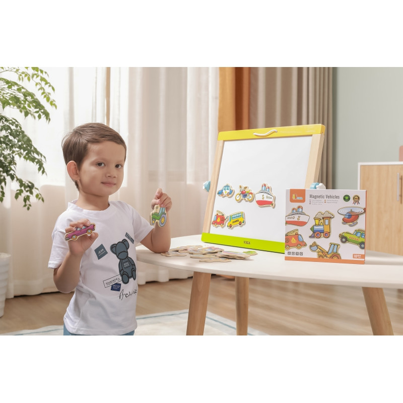 Набор деревянных магнитов для машин VIGA