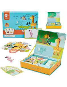 CLASSIC WORLD Магнитный пазл Животные Настольные кубики Пазл для развития памяти 60 шт.