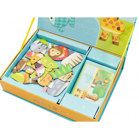 CLASSIC WORLD Магнитный пазл Животные Настольные кубики Пазл для развития памяти 60 шт.