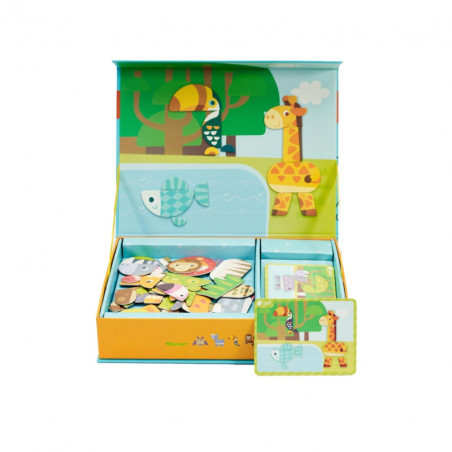 CLASSIC WORLD Магнитный пазл Животные Настольные кубики Пазл для развития памяти 60 шт.