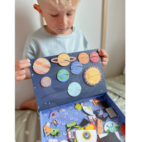 TOOKY TOY magnetinis galvosūkis erdvės dėlionė TOOKY TOY magnetinis galvosūkis erdvės dėlionė